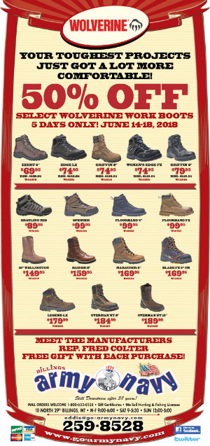 2018 Wolverine Work Boot Sale ad