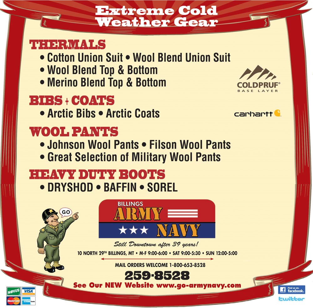 Extreme Cold Weather Gear (newspaper ad)